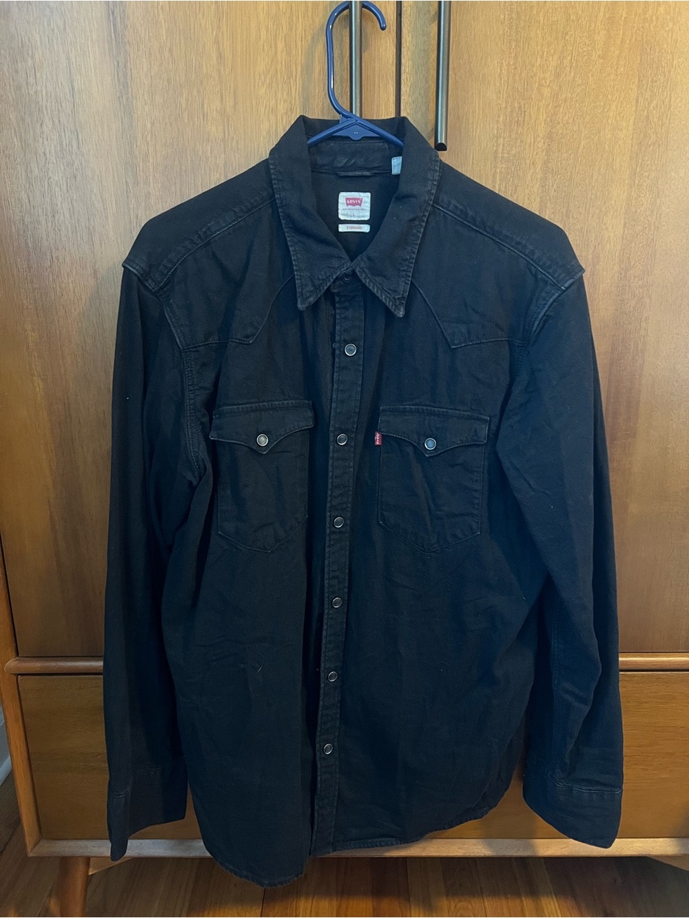 Levi's Men's Black Western Denim Shirt